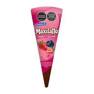 Helado Cono Maxilatto Vainilla/frutos Rojos X 90 Gr
