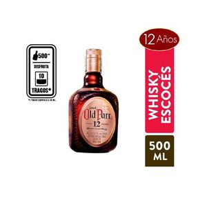 Whisky Old Parr 12 Anos  X 500 Ml