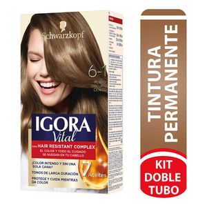 Tinte Igora Vital Kit 6-1 Rubio Oscuro Cenizo Doble