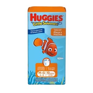 Panal Huggies Bano Little Swimmers Talla M-g/4-5 X 10 Und