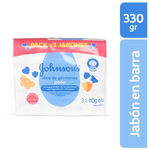 Jabon Barra Johnson Libre De Germenes X 110 Gr X 3 Und