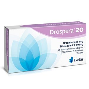 Drospera 20 Drospirenona/etinilestradiol 3/0.02 Mg X 28 Comp