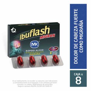 Ibuflash Migran Acetminofen/cafeina/ibuprofeno X 8 Cap