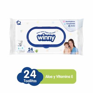 Toallas Humedas Winny Aloe Y Vitamina E X 24 Und