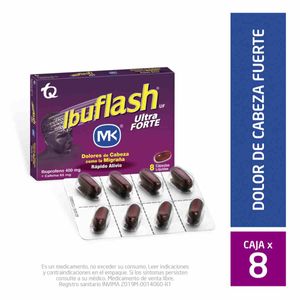 Ibuflash Ultra Forte Ibuprofeno/cafeina X 8 Cap