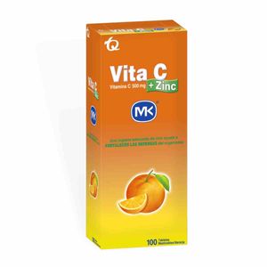 Vita C + Zinc Naranja X 100 Tabletas Masticable