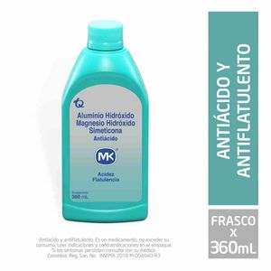Antiacido Mk Hidroxido De Aluminio/magnesio/simeticona X 360 Ml