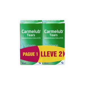 Carmelub Tears Carboximetilcelulosa 0.5% Solucion Oftalmico X 15 Ml Pague 1 Lleve 2