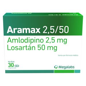Aramax Amlodipino/losartan 2.5/50 Mg X 30 Cap
