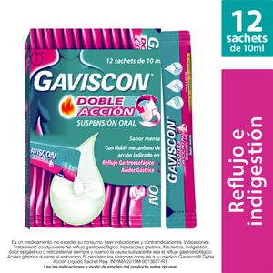 Gaviscon Doble Accion X 12 Sachets X 10 Ml