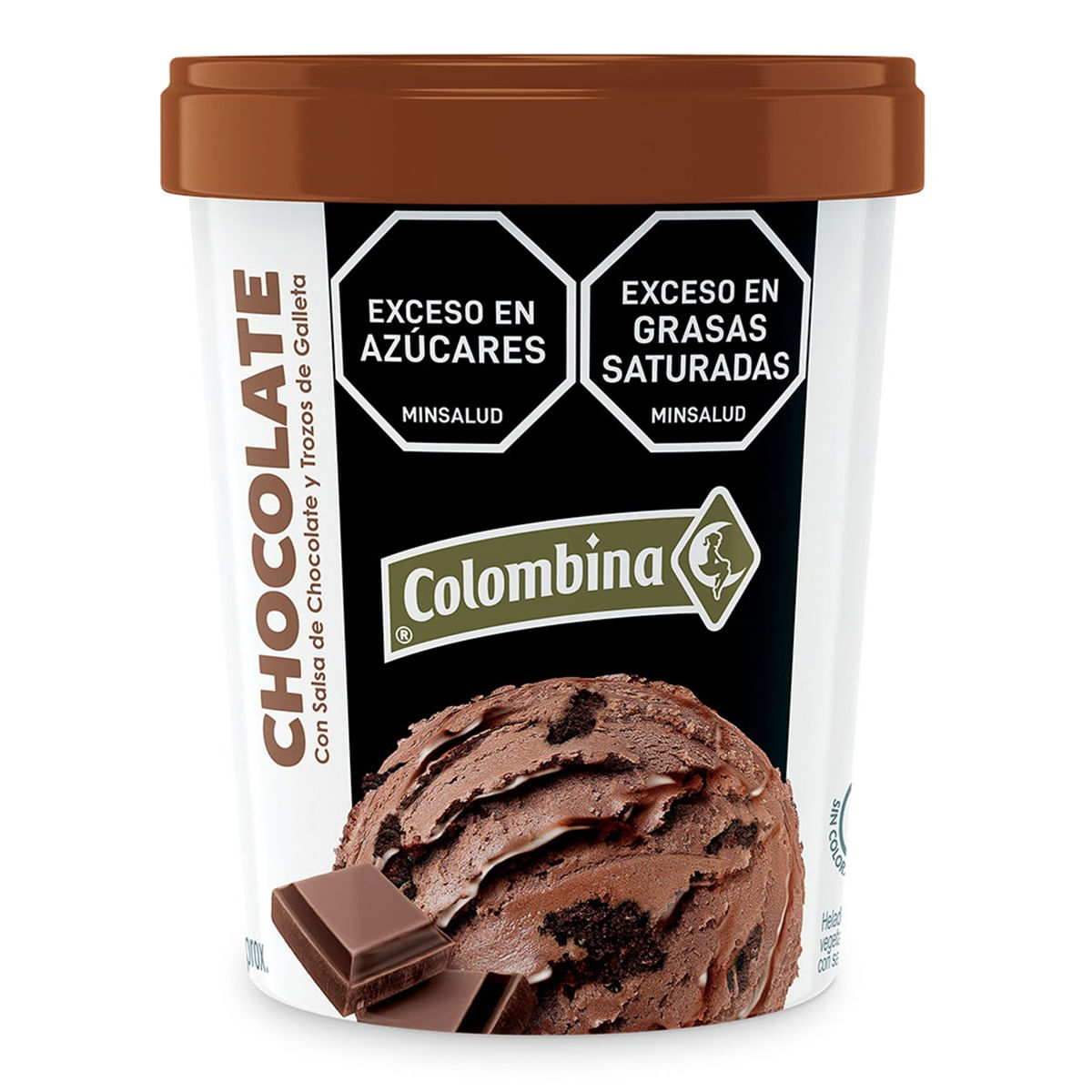 Helado Colombina Chocolate X 1/2 Litro