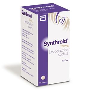 Synthroid Levotiroxina 125 Mcg X 90 Tabl