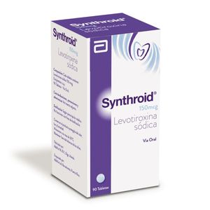 Synthroid Levotiroxina 150 Mcg X 90 Tabl