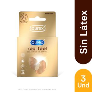 Condones Durex Real Feel X 3 Unidades