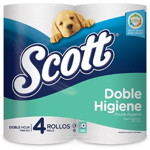 Papel Higienico Scott Doble Higiene X 4 Unidades