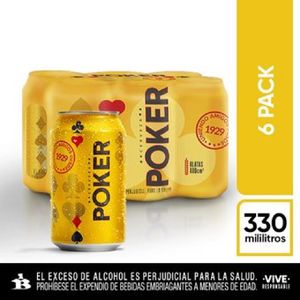 Cerveza Poker Lata X 330 Ml X 6 Und Precio Especial