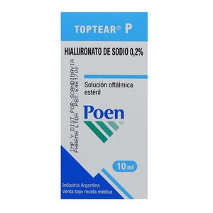 Toptear Plus Hialuronato De Sodio 2 Mg Oftalmica X 10 Ml