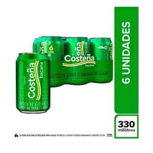 Cerveza Costena Lata X 330 Ml X 6 Und Precio Especial