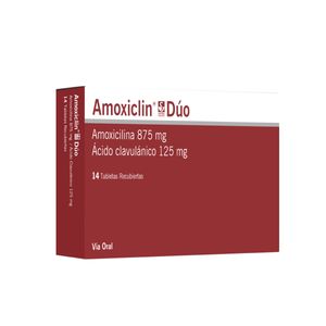 Amoxiclin Duo Amoxicilina/acido Clavulanico 875/125 Mg X 14 Tabl