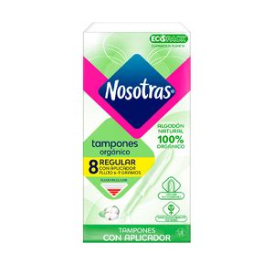Tampon Nosotras Regular Aplicador Organico X 8 Unidades