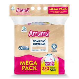 Toallas Humedas Arrurru Avena X 270 Und Precio Especial
