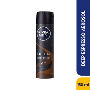 Desodorante Nivea Aerosol Men Deep Black Carbon X 150 Ml