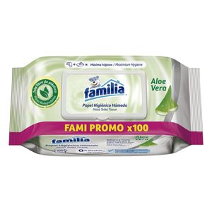 Papel Higienico Humedo Familia Aloe Vera X 100 Und