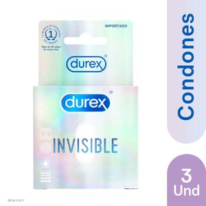 Condones Durex Invisible Caja X 3 Unidades