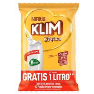 Leche Klim Clasica Bolsa X 840 Gr Gratis 120 Gr