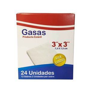 Gasa Esteril 7.5 X 7.5 Cm X 12 Sobres X 2 Und C/u