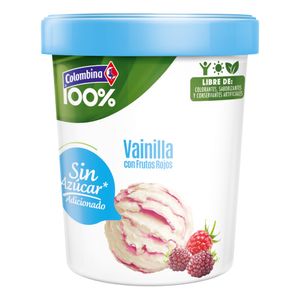 Helado Colombina Vainilla Con Frutos Rojos Sin Azucar X 1 Litro