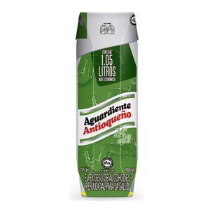 Aguardiente Antioqueno Sin Azucar Verde Tetrapack X 1050 Ml