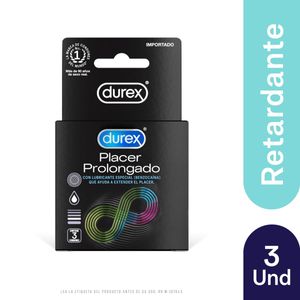 Condones Durex Placer Prolongado X 3 Unidades