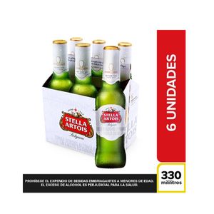Cerveza Stella Artois Botella X 330 Ml X 6 Und Precio Especial