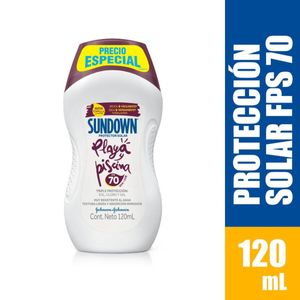 Protector Solar Sundown Playa Y Piscina Spf 70 X 120 Ml Precio Especial