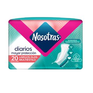 Protectores Diarios Nosotras Multiestilo Largos Alas X 20 Und