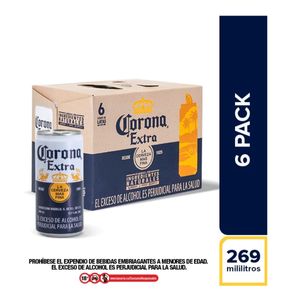 Cerveza Corona Lata X 269 Ml X 6 Und Precio Especial