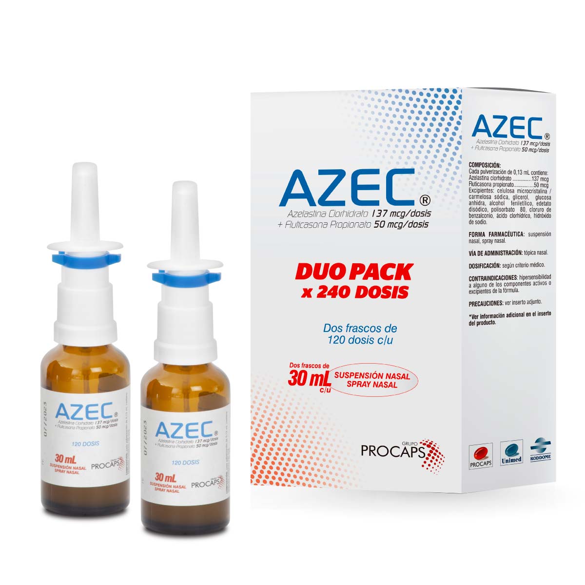 Azec Azelastina + Fluticasona 137mcg/50mcg Procaps Spray Nasal