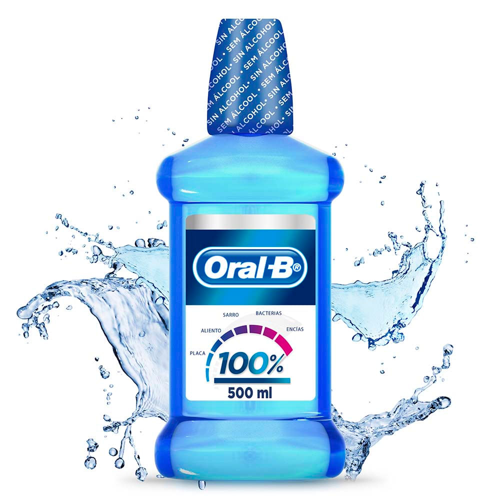 Enjuague Bucal Oral B 100% X 500 Ml