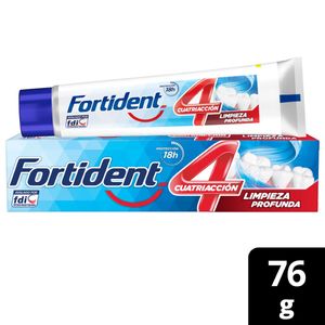 Crema Dental Fortident Cuatriaccion Limpieza Profunda X 76 Gr