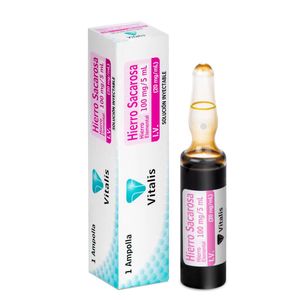 Hierro Sacarosa 100 Mg Amp X 5 Ml