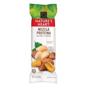 Mezcla Proteina Natures Heart Mani Maiz Y Almnedras X 35 Gr