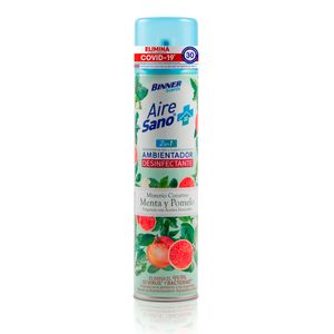 Ambientador Desinfectante Aire Sano Menta Y Pomelo Aerosol X 400 Ml