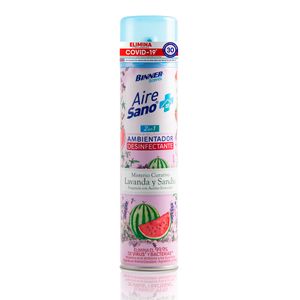 Ambientador Desinfectante Aire Sano Lavanda Y Sandia Aerosol X 400 Ml