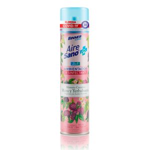 Ambientador Desinfectante Aire Sano Mora Y Yerbabuena Aerosol X 400 Ml