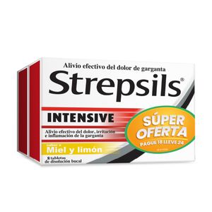 Strepsils Intensive Miel Y Limon Pague 18 Lleve 24 Tabl