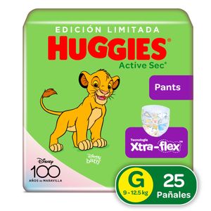 Panal Huggies Active Sec Pants Talla G/3 X 25 Und