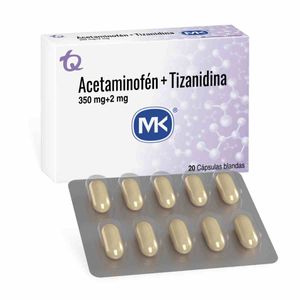 Acetaminofen + Tizanidina 350/2 Mg X 20 Cap
