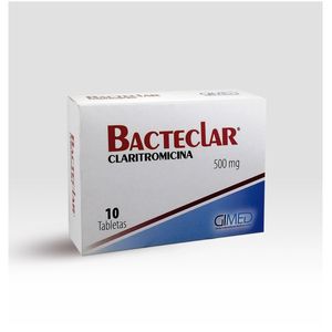 Bacteclar Claritromicina 500 Mg X 10 Tabl