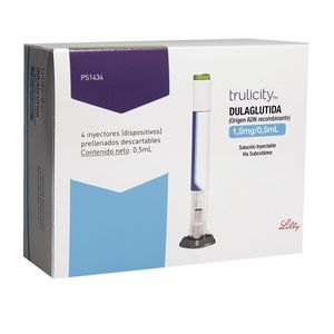 Trulicity Dulaglutida 1.5 Mg/ml X 4 Inyectores X 0.5 Ml